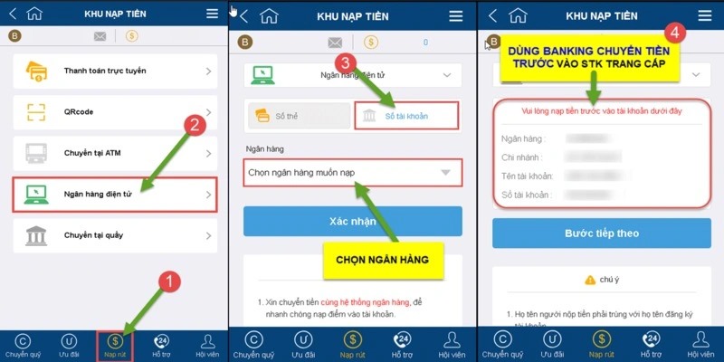 Hướng dẫn nạp tiền vào acc Kubet